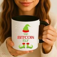 The Bitcoin Elf Funny Family Matching Christmas Coffee Mug thumb 3