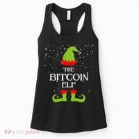 The Bitcoin Elf Funny Family Matching Christmas Women's Tank Top thumb 0