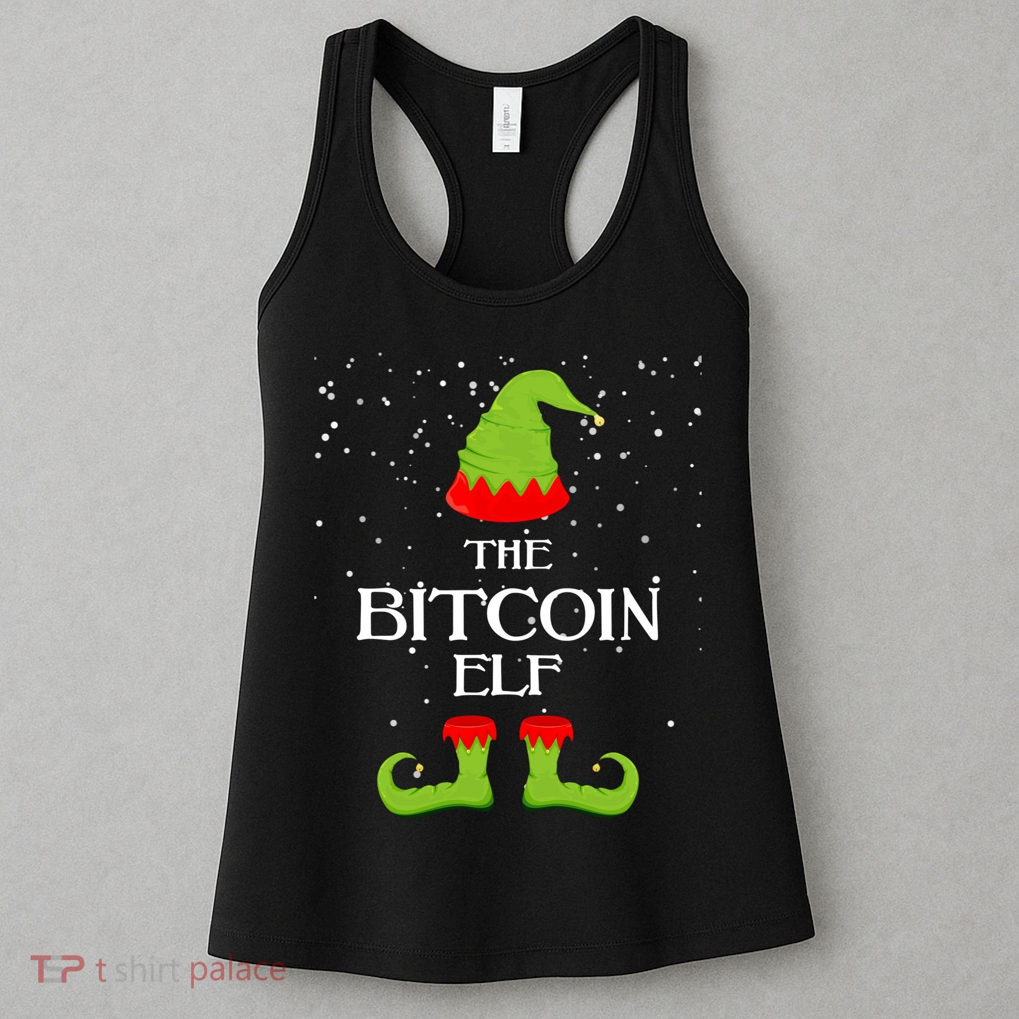 The Bitcoin Elf Funny Family Matching Christmas Women's Tank Top