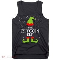The Bitcoin Elf Funny Family Matching Christmas Tank Top thumb 0