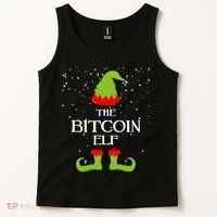 The Bitcoin Elf Funny Family Matching Christmas Tank Top thumb 2