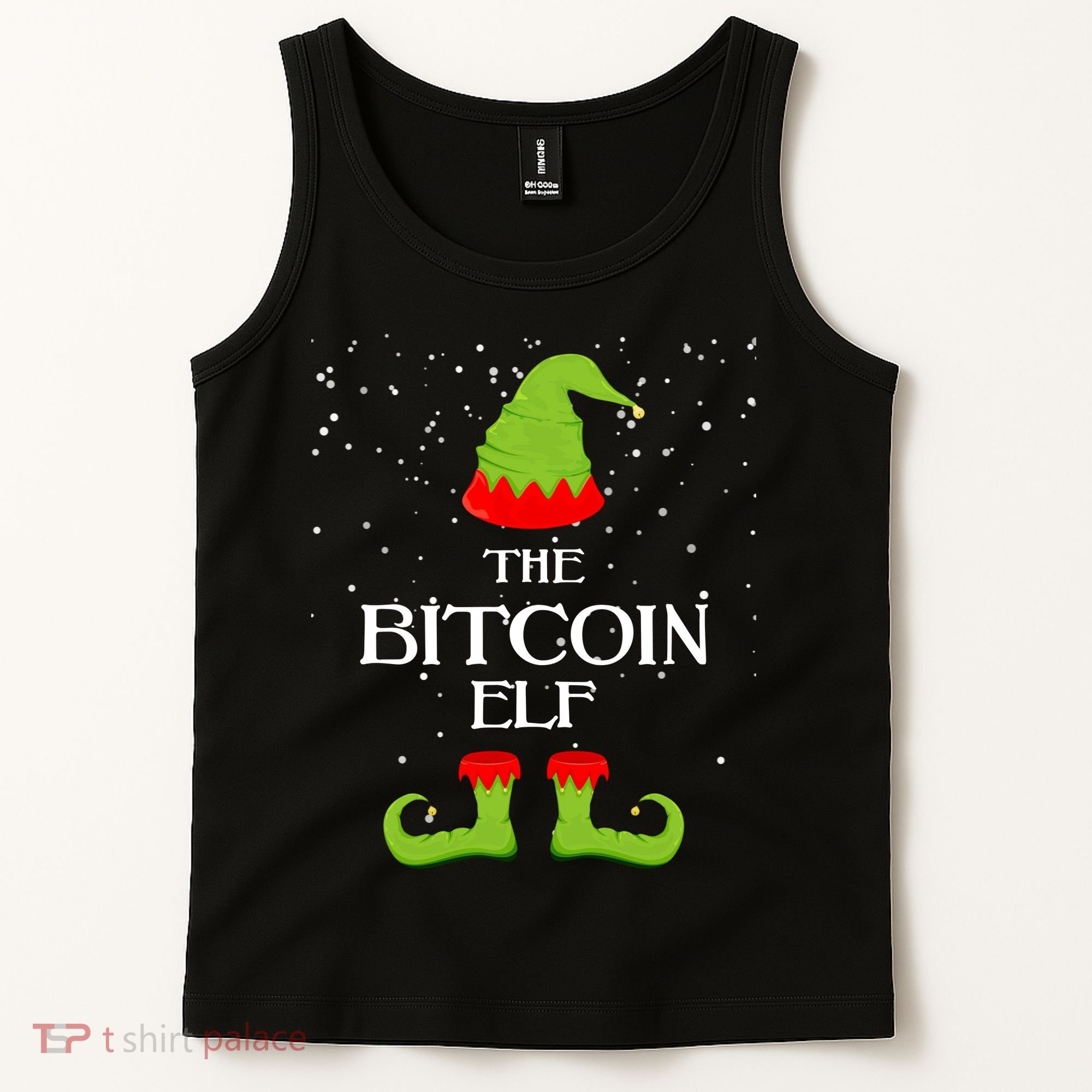 The Bitcoin Elf Funny Family Matching Christmas Tank Top