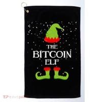 The Bitcoin Elf Funny Family Matching Christmas Golf Towel thumb 0