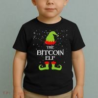 The Bitcoin Elf Funny Family Matching Christmas Toddler T-Shirt thumb 2