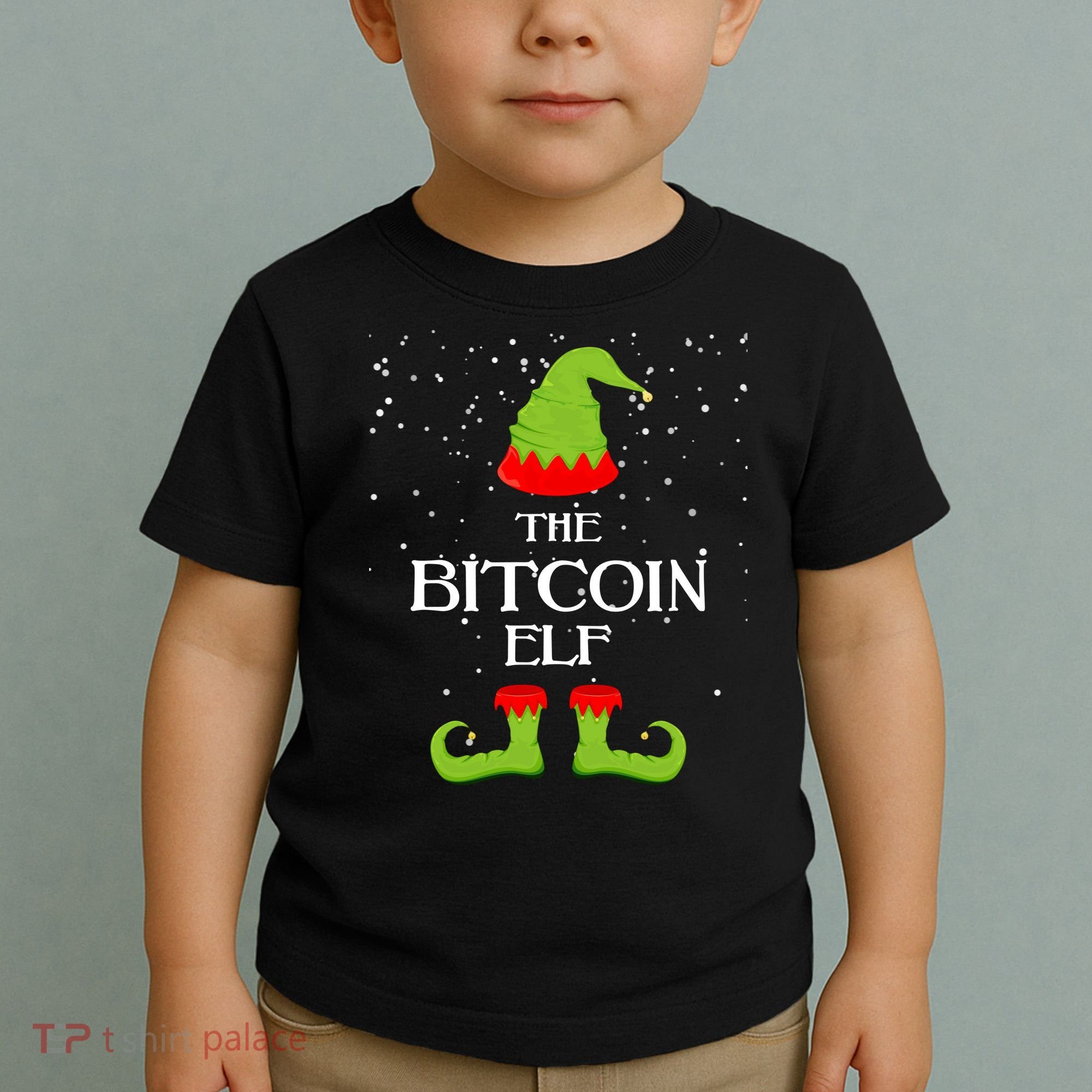 The Bitcoin Elf Funny Family Matching Christmas Toddler T-Shirt