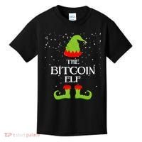 The Bitcoin Elf Funny Family Matching Christmas Kids T-Shirt thumb 0