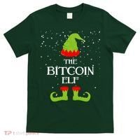 The Bitcoin Elf Funny Family Matching Christmas T-Shirt thumb 0