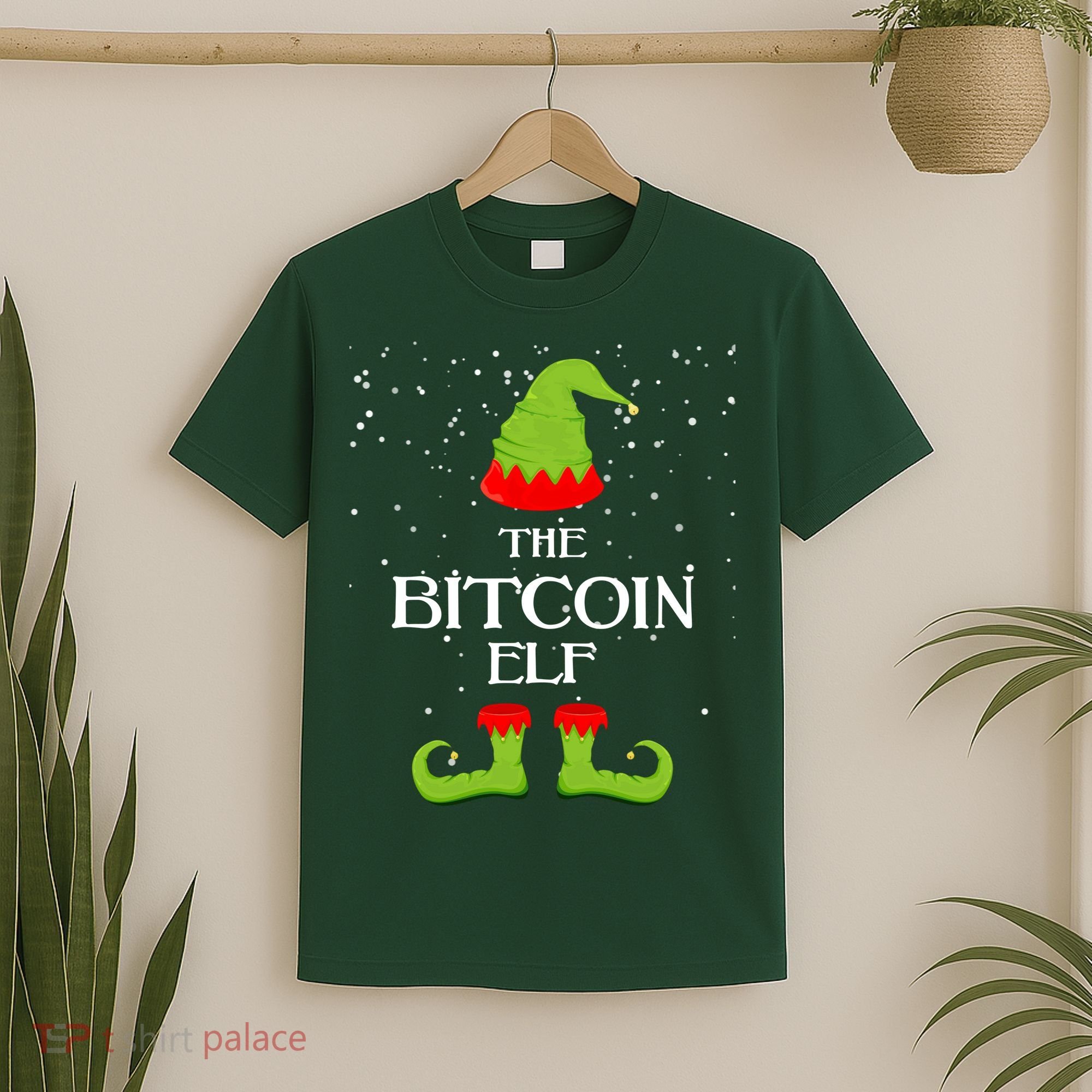 The Bitcoin Elf Funny Family Matching Christmas T-Shirt