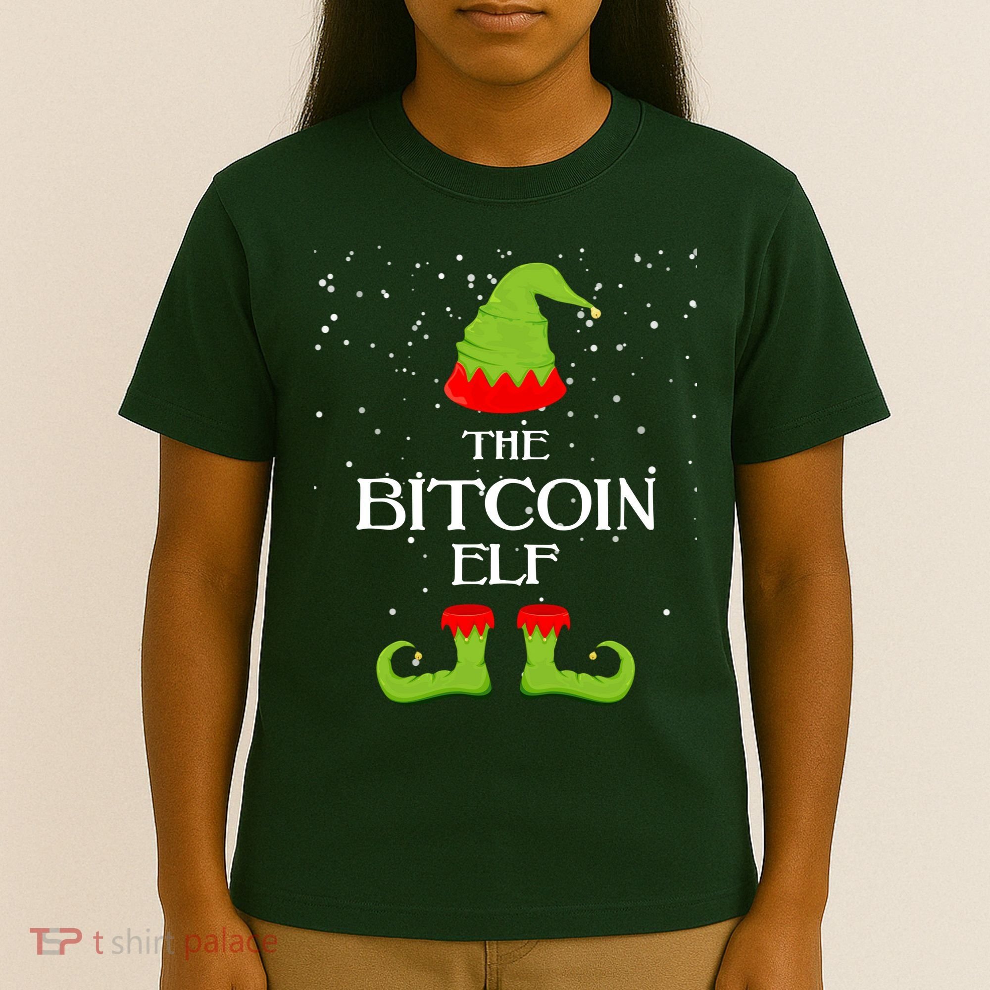 The Bitcoin Elf Funny Family Matching Christmas T-Shirt
