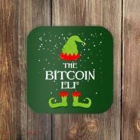 The Bitcoin Elf Funny Family Matching Christmas Coaster thumb 0