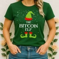The Bitcoin Elf Funny Family Matching Christmas Women's T-Shirt thumb 2