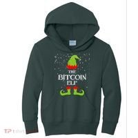 The Bitcoin Elf Funny Family Matching Christmas Kids Hoodie thumb 0