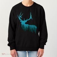Topographical Bull Elk Deer Hunting Antlers Deer Hunters Gift Women's Sweatshirt thumb 0
