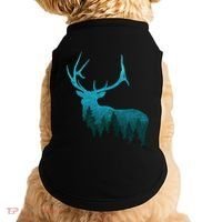 Topographical Bull Elk Deer Hunting Antlers Deer Hunters Gift Doggie Tank thumb 0