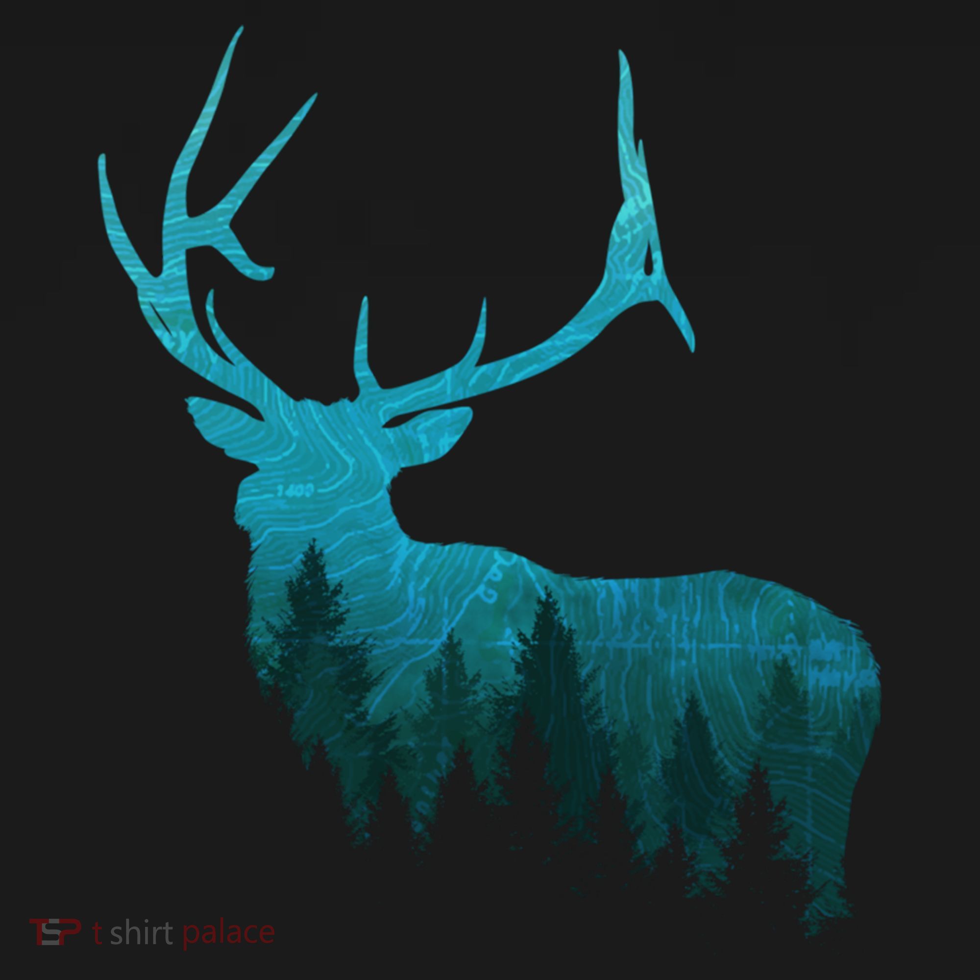 Topographical Bull Elk Deer Hunting Antlers Deer Hunters Gift Bucket Hat