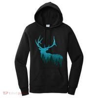 Topographical Bull Elk Deer Hunting Antlers Deer Hunters Gift Women's Hoodie thumb 0