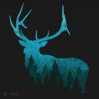 Topographical Bull Elk Deer Hunting Antlers Deer Hunters Gift Ornament thumb 1