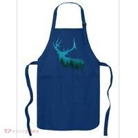 Topographical Bull Elk Deer Hunting Antlers Deer Hunters Gift Apron thumb 0