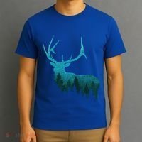 Topographical Bull Elk Deer Hunting Antlers Deer Hunters Gift T-Shirt thumb 3