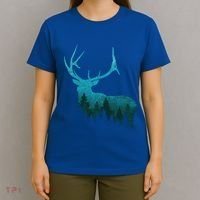 Topographical Bull Elk Deer Hunting Antlers Deer Hunters Gift T-Shirt thumb 4