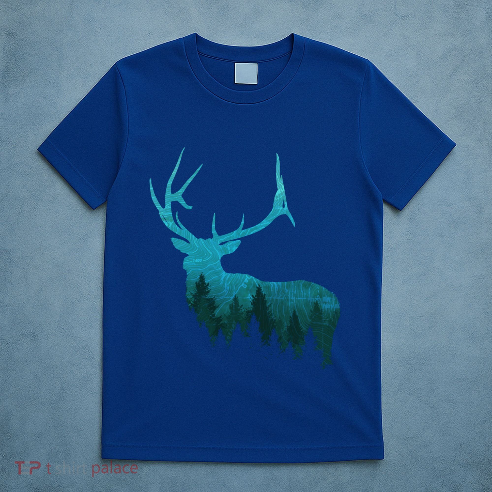 Topographical Bull Elk Deer Hunting Antlers Deer Hunters Gift T-Shirt