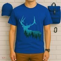 Topographical Bull Elk Deer Hunting Antlers Deer Hunters Gift T-Shirt thumb 6