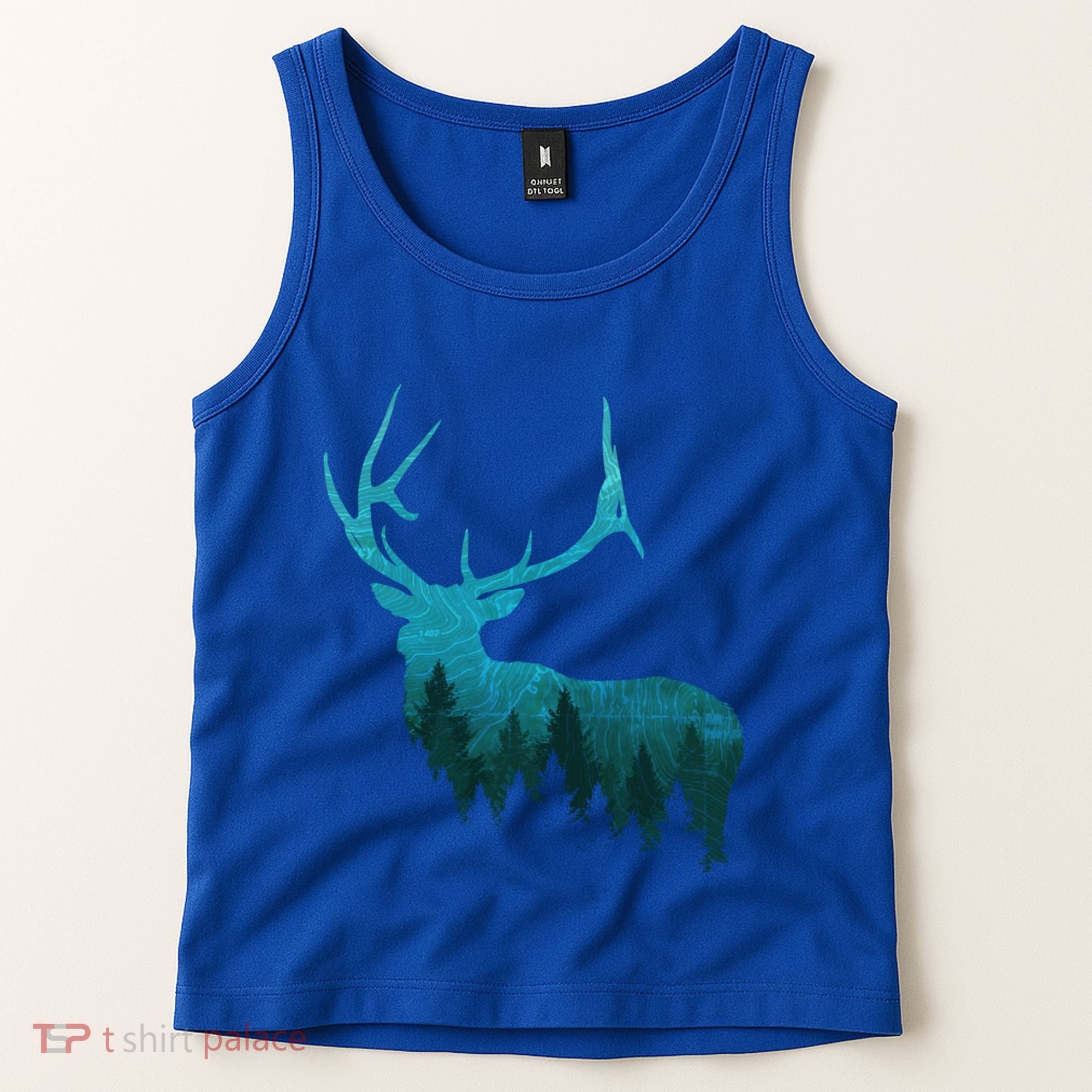 Topographical Bull Elk Deer Hunting Antlers Deer Hunters Gift Tank Top