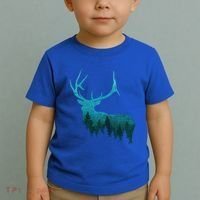 Topographical Bull Elk Deer Hunting Antlers Deer Hunters Gift Toddler T-Shirt thumb 2