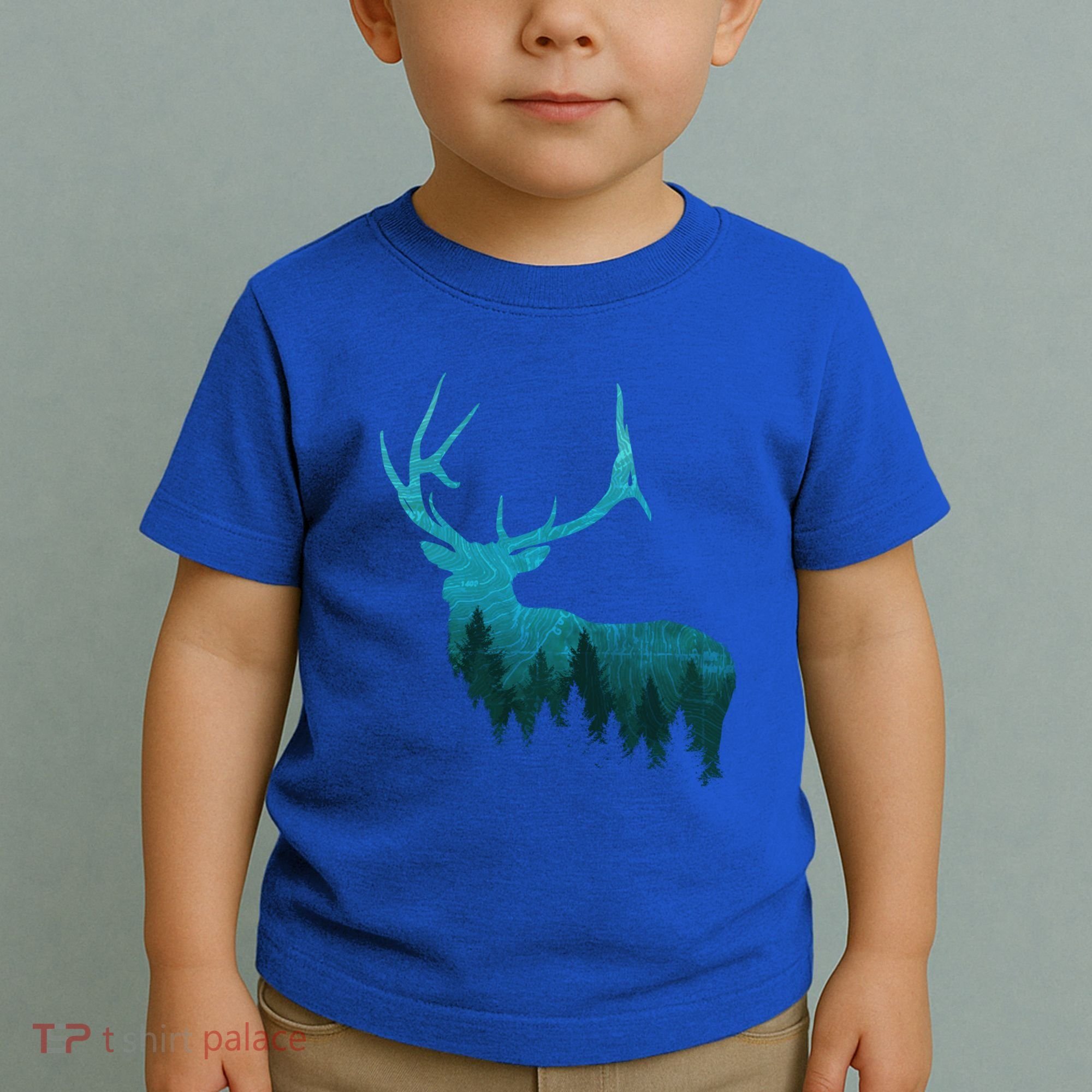 Topographical Bull Elk Deer Hunting Antlers Deer Hunters Gift Toddler T-Shirt