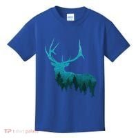 Topographical Bull Elk Deer Hunting Antlers Deer Hunters Gift Kids T-Shirt thumb 0