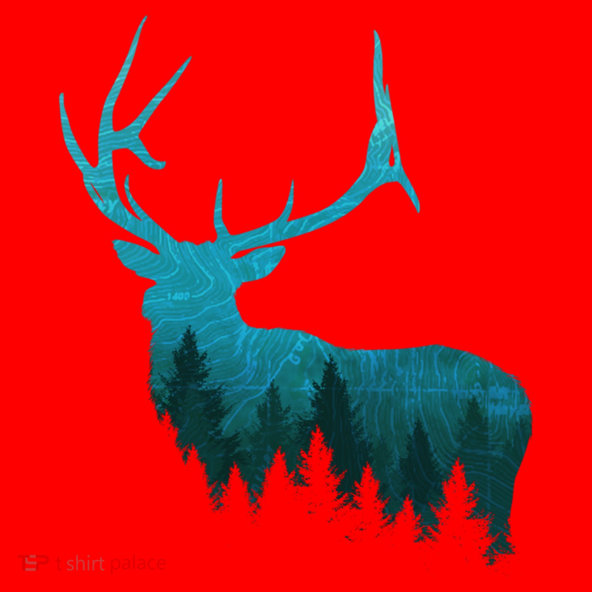 Topographical Bull Elk Deer Hunting Antlers Deer Hunters Gift Santa Hat