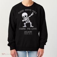 These Bones Ezekiel Christian Halloween Dabbing Skeleton  Women's Sweatshirt thumb 0