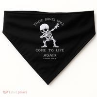 These Bones Ezekiel Christian Halloween Dabbing Skeleton  USA-Made Doggie Bandana thumb 0