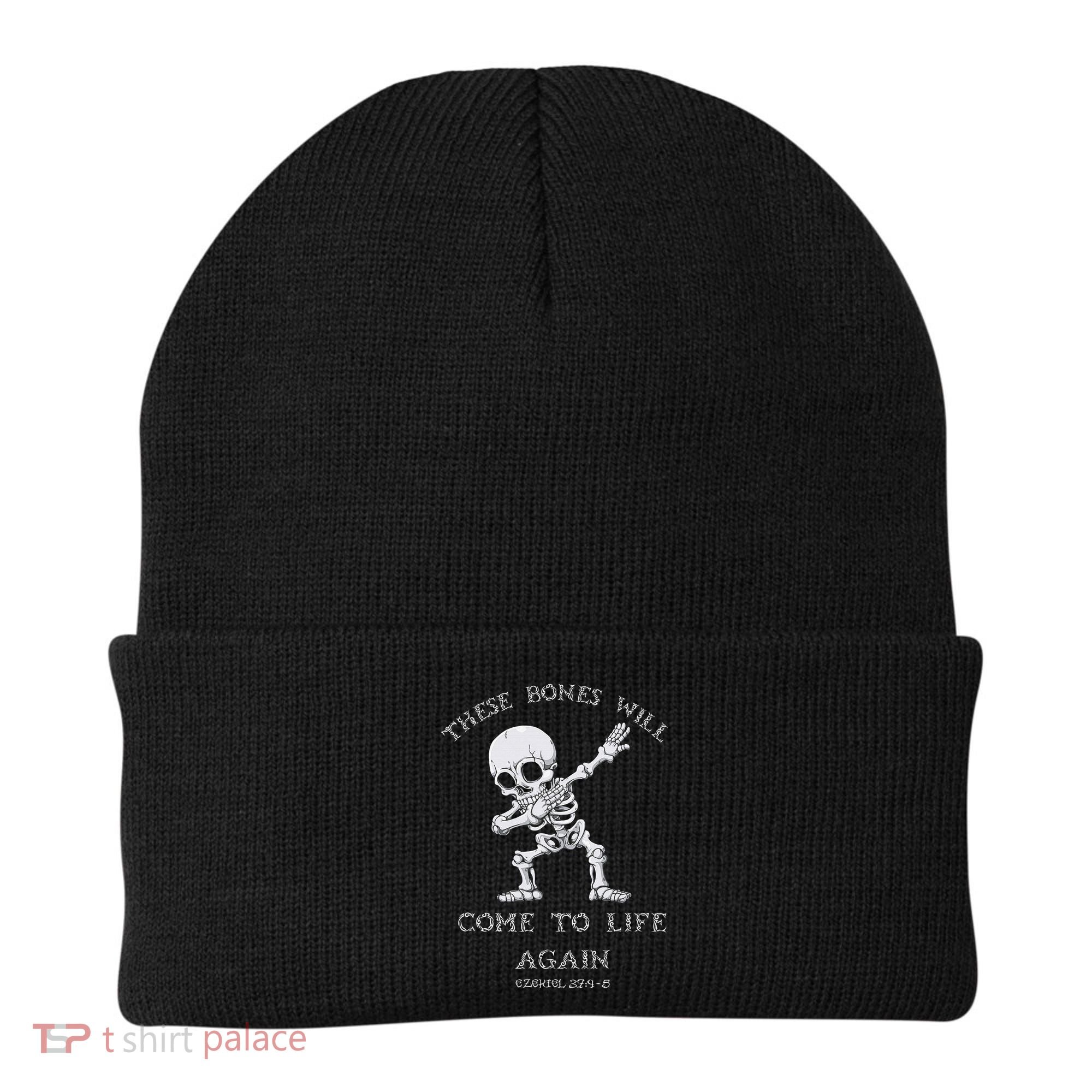 These Bones Ezekiel Christian Halloween Dabbing Skeleton  Beanie