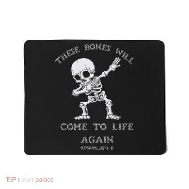 These Bones Ezekiel Christian Halloween Dabbing Skeleton  Mousepad