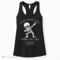 These Bones Ezekiel Christian Halloween Dabbing Skeleton  Women's Tank Top thumb 0