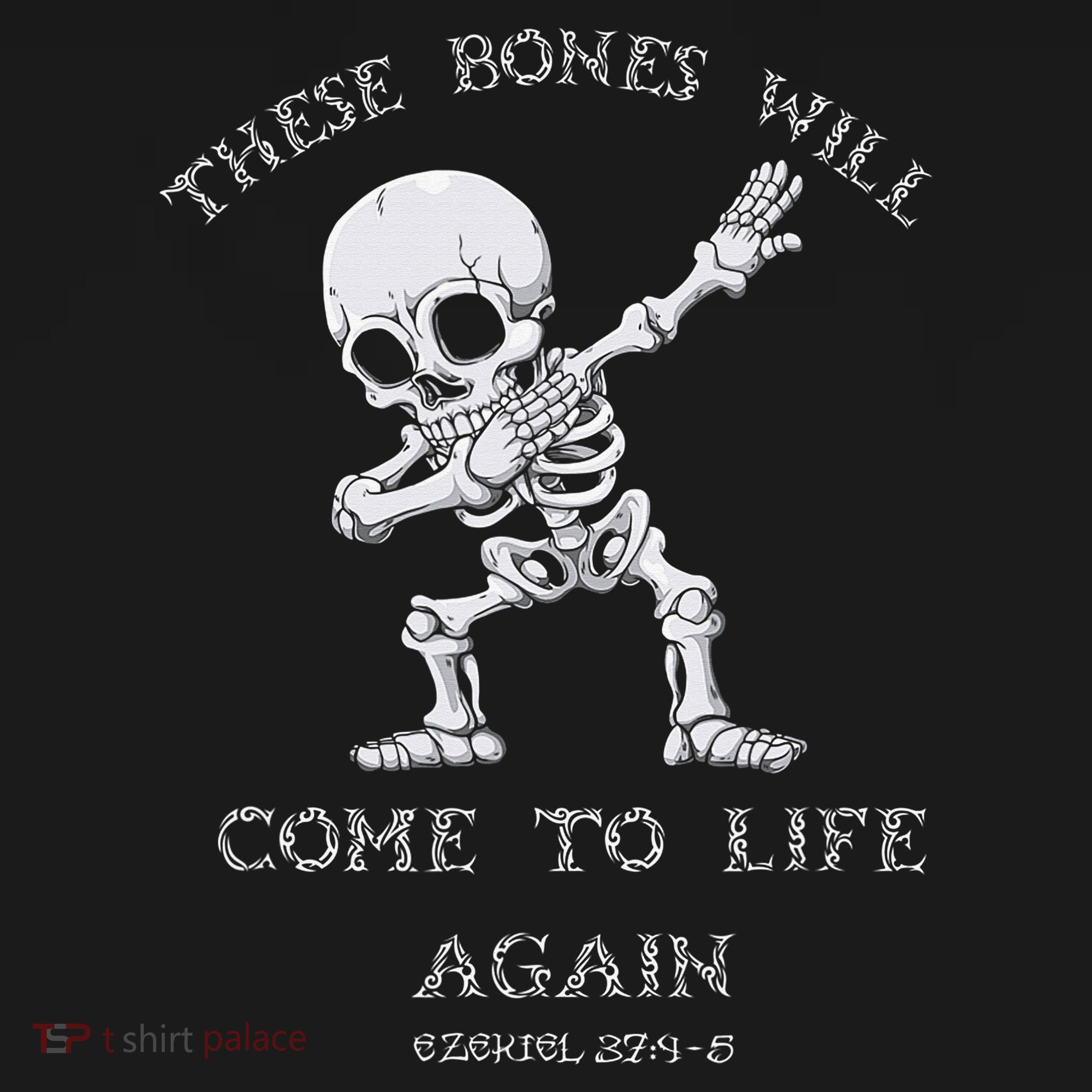 These Bones Ezekiel Christian Halloween Dabbing Skeleton  Women's Tank Top