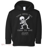 These Bones Ezekiel Christian Halloween Dabbing Skeleton  Toddler Hoodie thumb 0