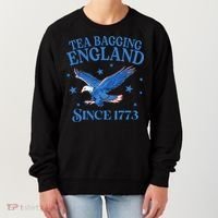 Tea Bagging England Since 1773 Patriotic Eagle Women's Sweatshirt thumb 0