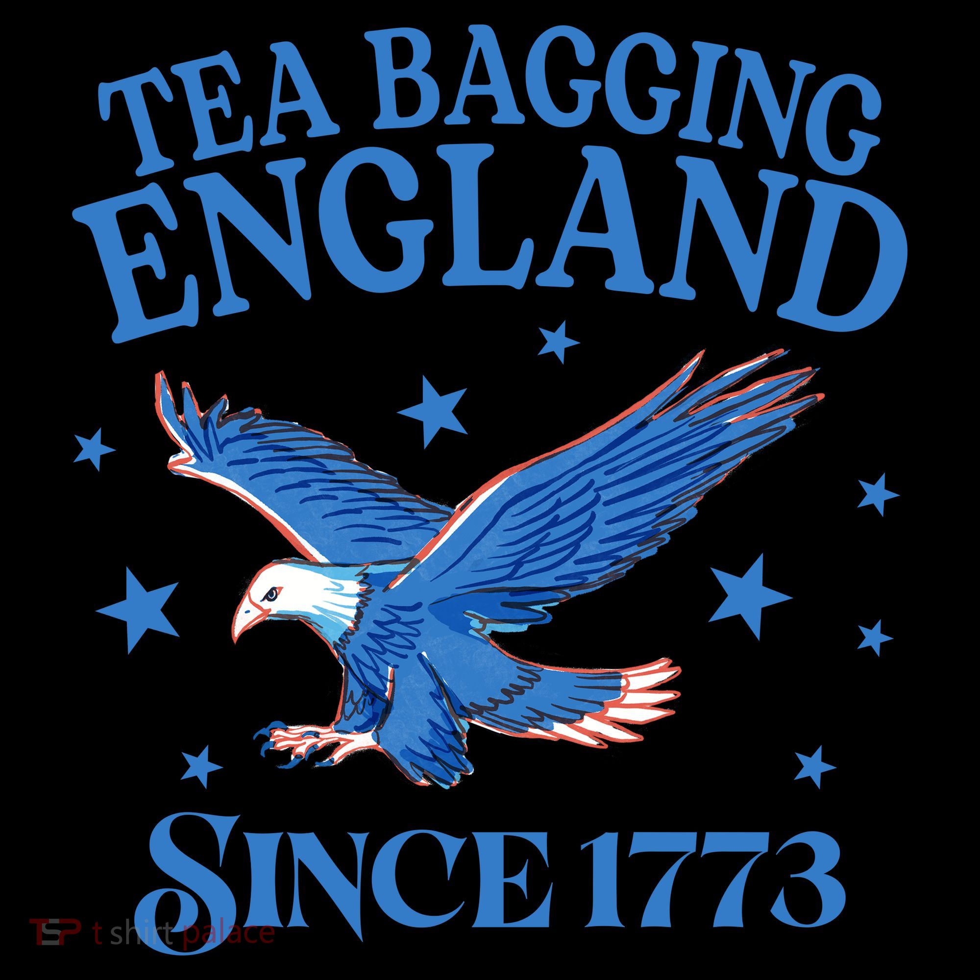 Tea Bagging England Since 1773 Patriotic Eagle Coaster