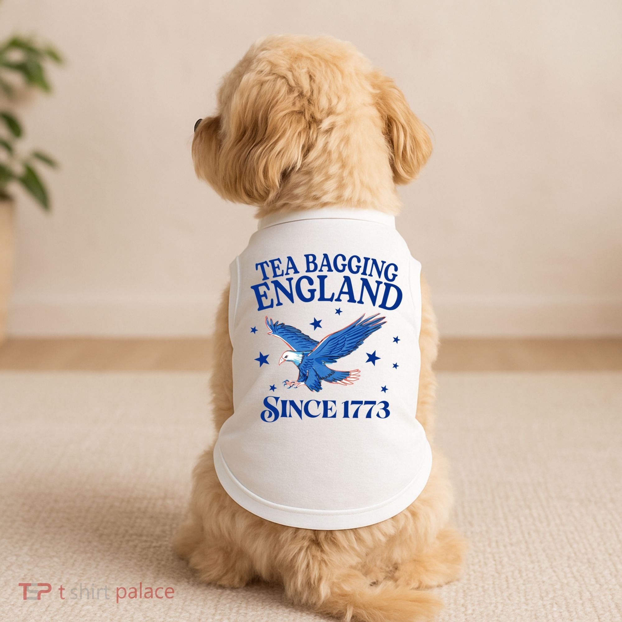 Tea Bagging England Since 1773 Patriotic Eagle Doggie Tank