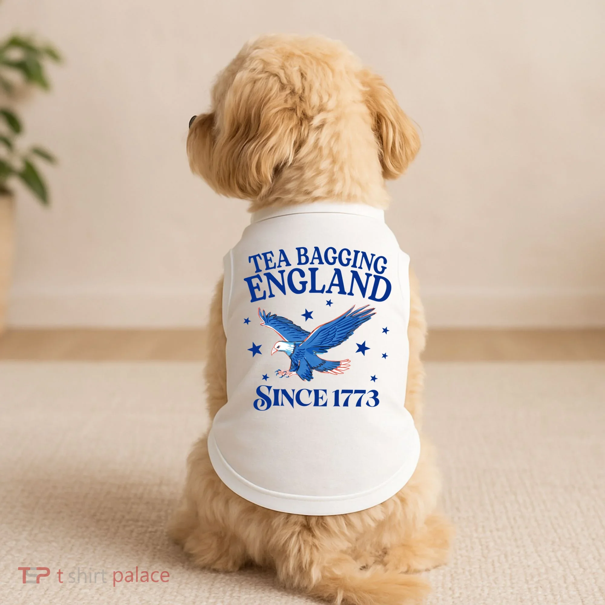 Tea Bagging England Since 1773 Patriotic Eagle Doggie Tank
