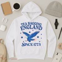 Tea Bagging England Since 1773 Patriotic Eagle Hoodie thumb 3