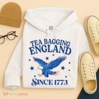 Tea Bagging England Since 1773 Patriotic Eagle Hoodie thumb 4