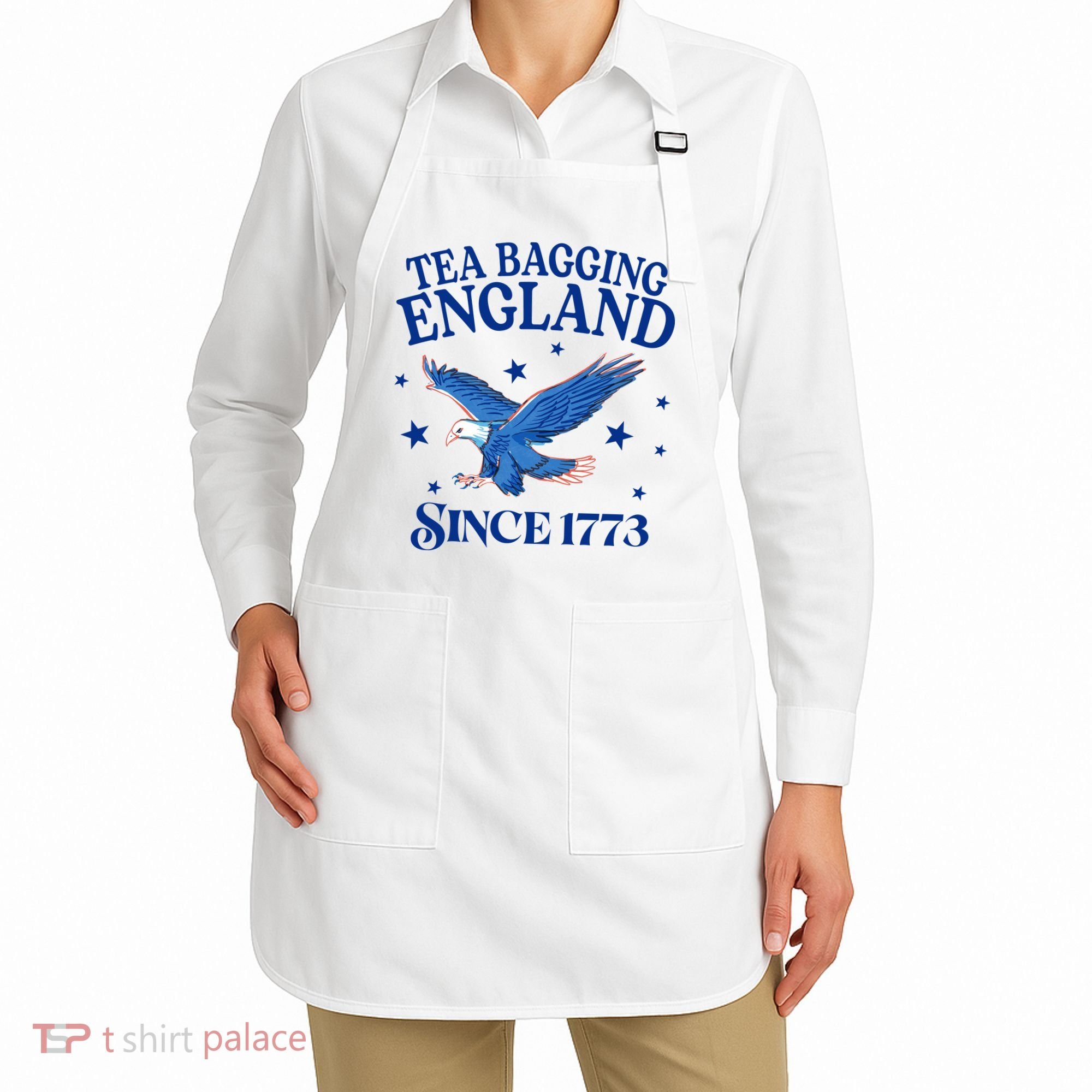 Tea Bagging England Since 1773 Patriotic Eagle Apron