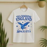 Tea Bagging England Since 1773 Patriotic Eagle T-Shirt thumb 2