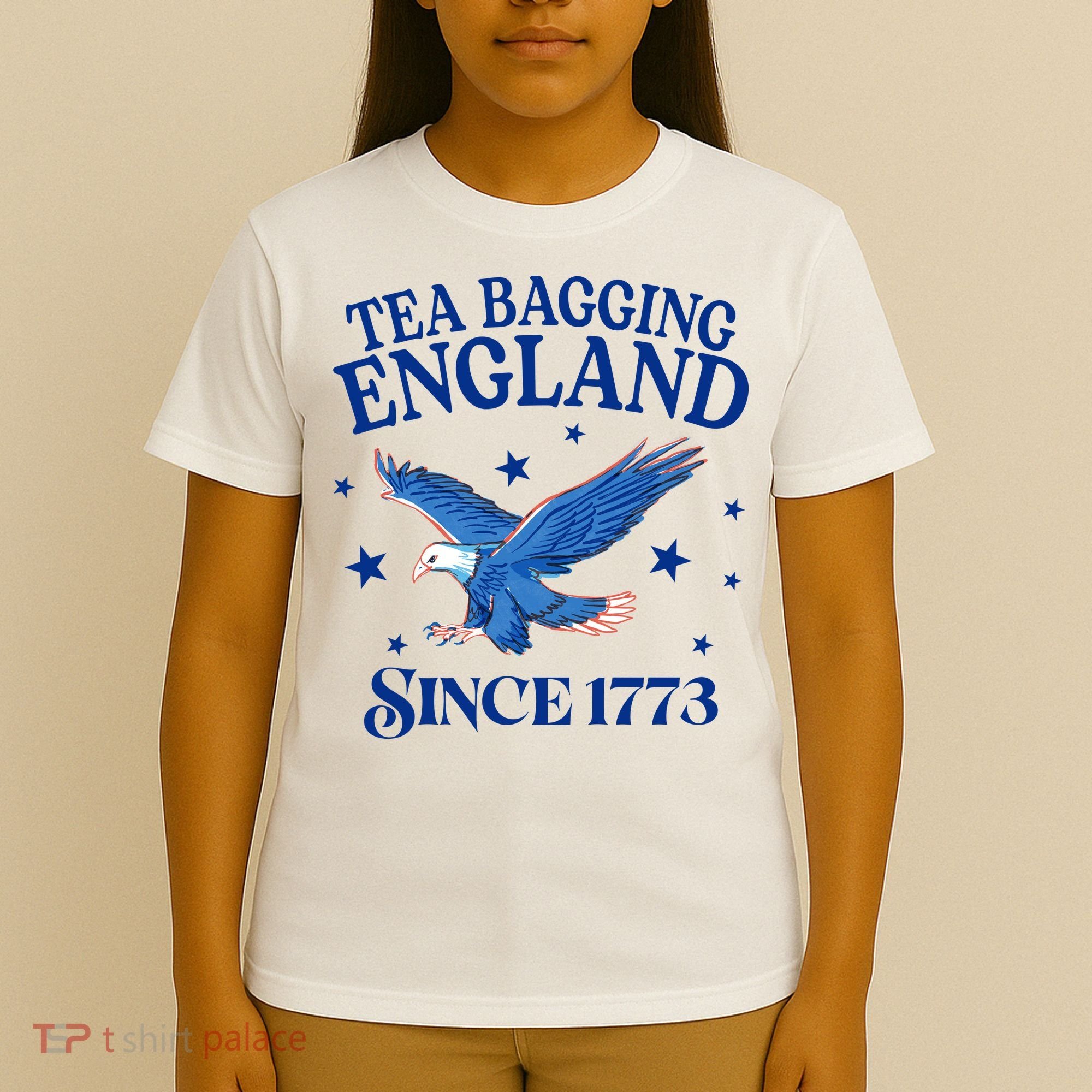 Tea Bagging England Since 1773 Patriotic Eagle T-Shirt