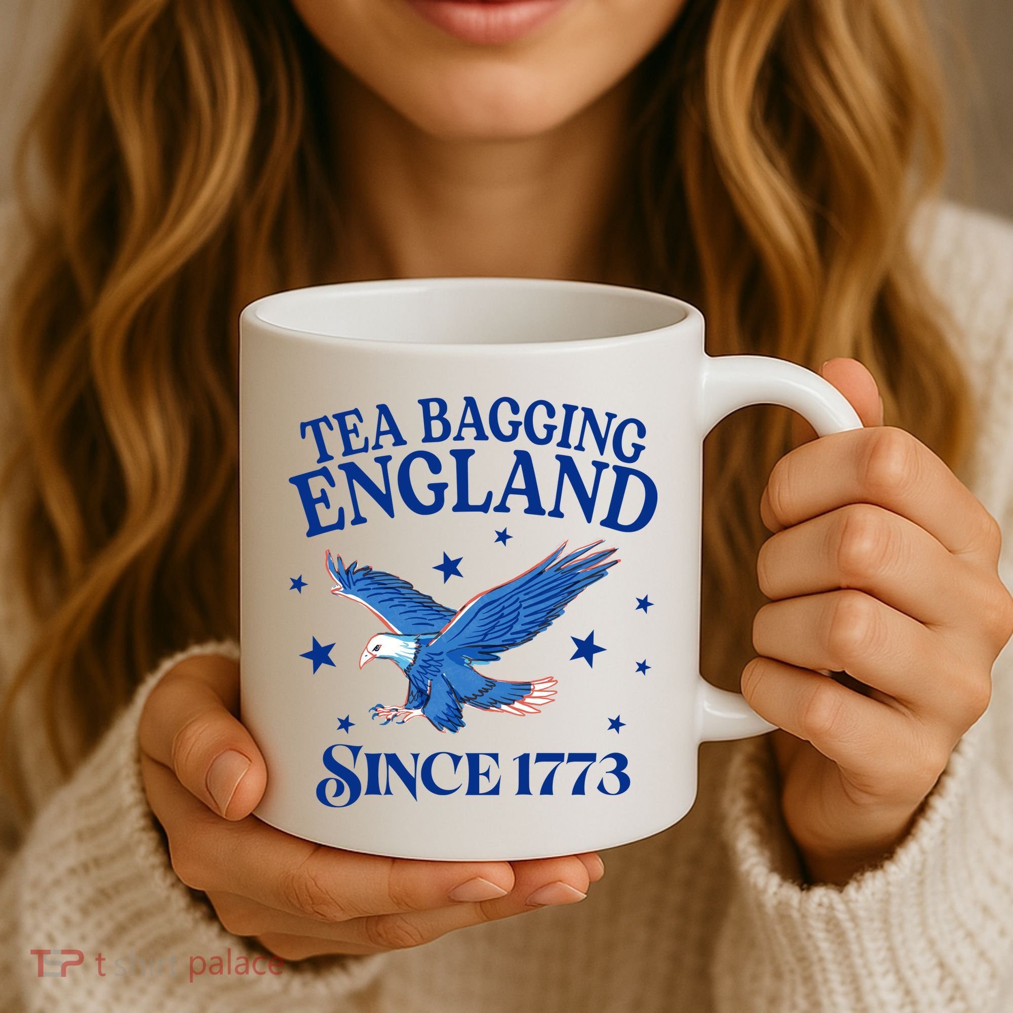 Tea Bagging England Since 1773 Patriotic Eagle Coffee Mug