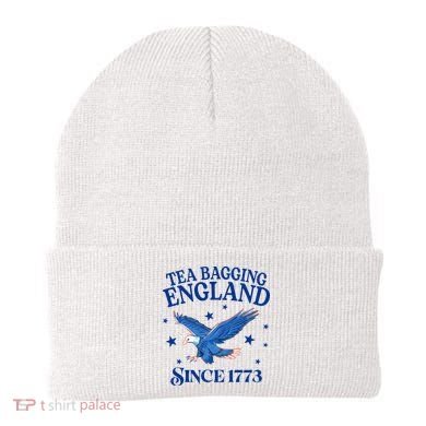 Tea Bagging England Since 1773 Patriotic Eagle Beanie