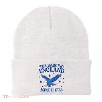 Tea Bagging England Since 1773 Patriotic Eagle Beanie thumb 0